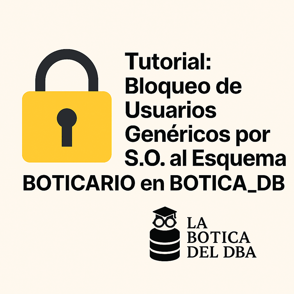 🔐 Tutorial: Bloqueo de Usuarios Genéricos por S.O. al Esquema BOTICARIO en BOTICA_DB